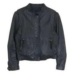 スローブ イエナ SLOBE IENA 羊革 シープ レザー シングル ライダース ジャケット ブラック系 サイズ表記無【中古】