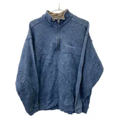 Columbia スウェット Lサイズ コロンビア ハーフジップ ネイビー 古着卸 アメリカ仕入 t2410-3318