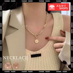 チェーンネックレス 新作 ネックレス コインペンダント レディース 韓国ファッション アクセサリー おしゃれ ジュエリー ショートネックレス 首飾り ゴールド シルバー コイン ペンダント 華やか 大人女性 ラフ きれいめ CH98HXJ-001