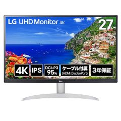 LG モニター ディスプレイ 27UP600K-W 27インチ/DCI-P3 95/