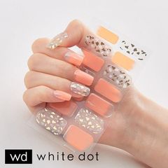 ネイルシール マネキュアステッカー ネイルステッカー ネイルアート 全５パターン デザイナーズネイルシール【white dot】(ホワイトドット)
