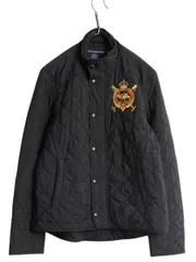 【お得なクーポン配布中!】 トリプルポニー ラルフローレン 中綿 ナイロン キルティング ジャケット レディース M / ポロ ジャンパー フルジップ ハイネック ブラック