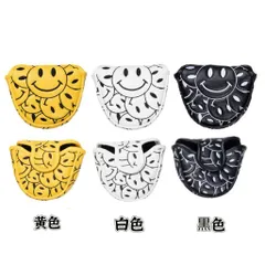 ゴルフ カバー ヘッドカバーパターカバー  マレット 用 オデッセイ 2ボール テーラーメイド スパイダーパター 対応 ゴルフ カバー 笑顔