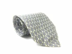 サルヴァトーレ・フェラガモ　Salvatore　Ferragamo　シルクネクタイ　パターン総柄　グレー系　送料無料