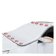 新品 フロントガラスカバー、フロントガラス凍結防止カバー、四季対応 車用サンシェード、防水、雪対策、防風、粉塵からの保護、内蔵9枚強力磁石固定、 反射警告ストライプ付き、軽自動車 MPV SUVに適用