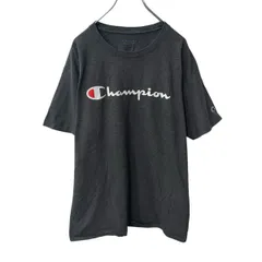 Champion 半袖 プリントTシャツ L チャコール チャンピオン クルーネック ブランドロゴ スポーティー 古着卸 アメリカ仕入 a706-5823
