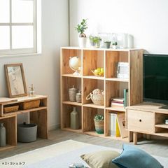 モモナチュラル COMO SHELF M 棚 ガラスオプション - メルカリ