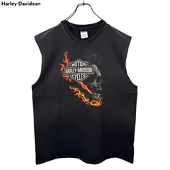 【USA製】90s Harley-Davidson タンクトップ 鬼フェード 黒 90's ハーレーダビッドソン×ジェームズ ディーン タンクトップ