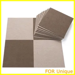 【人気商品】【日本製 撥水 消臭 洗える】サンコー ずれない タイルカーペット 25×25cm ブラウンセット 20枚組 カーペットタイプ おくだけ吸着 タイルマット ジョイントマット OF-60