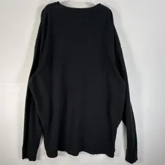 古着 ポロ・ラルフローレン POLO RALPH LAUREN 長袖Tシャツ ロゴ 刺繍 大きいサイズ 厚手 サーマル ワッフル 3XL  ネイビー 無地 メンズ