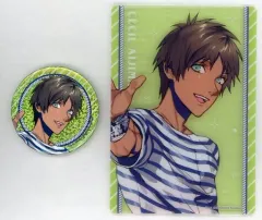 【中古】グッズセット 愛島セシル ホロ缶バッジ＆クリアカードセット 「ブロッコリーオンラインくじ うたの☆プリンスさまっ♪ PRINCE SUMMER! 2015 Ver.」 D-7賞