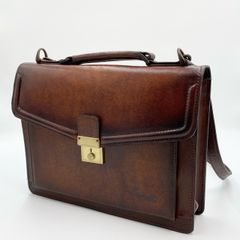 Cf10 《美品》 シャイニングクロコ ターンロック ショルダーバッグ  