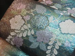 辻ヶ花　名古屋帯　織り出し　着物　帯　002k 森健持 辻が花九寸名古屋帯(単衣夏・葵文) | 商品紹介 | 染と織