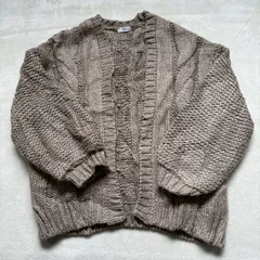 【訳あり】LOWRYS FARM （ローリーズファーム） ケーブルニットセーター 長袖カーディガン レディースFサイズ