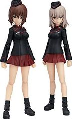 [중고] [매우 좋음] figma 걸즈 & 팬처 극장판 니시스미 마호 & 일견 에리카 세트 논스케일 ABS&PVC제 도장이 끝난 가동 피규어