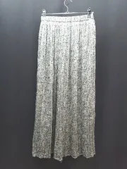 ◇ GLOBAL WORK ウエストゴム 総柄 カジュアル ロング フレア スカート サイズF ホワイト/グレー レディース E  【1310300044376】