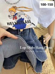デニムスカート ショーパン スカート付き半ズボン 子供服 子ども服 キッズ デニム ジュニア ジュニア服 キッズ服 春 初夏 夏 ゆったり おしゃれ 綿 可愛い かわいい KTGA038(100-150)
