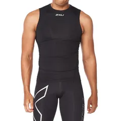 2XU ツータイムズユー メンズ PWXコンプレッション スリーブレストップ ノースリーブ オールスポーツ 野球 トレーニング アンダーシャツ インナー 着圧 MA6400A