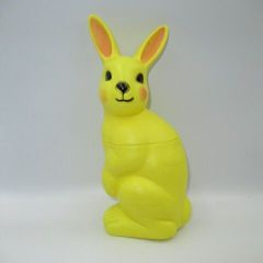 Vintage Easter Bunny Trinket Box Plastic Case Doll Bunny Rabbit Figure Doll Plush Toy Display - Only 1 Available