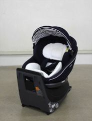 美品 クルムーヴ スマート ISOFIX エッグショック JJ-600 ネイビー コンビ製チャイルドシート 一歩進んだベッド型 新生児OK コンパクト設計 クリーニング済み A878004t