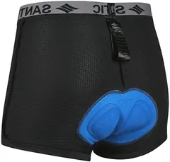 Santic(サンティック) メンズ サイクルパンツ インナーパンツ メッシュ 3Dゲルパッド 通気 吸汗速乾 XXL( グレー,  XXL)