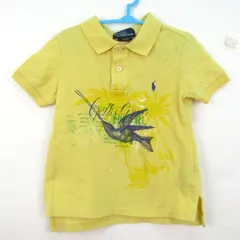 ポロバイラルフローレン ポロシャツ 半袖 鳥柄 トップス ベビー 女の子用 2Tサイズ イエロー Polo by Ralph Lauren 【中古】
