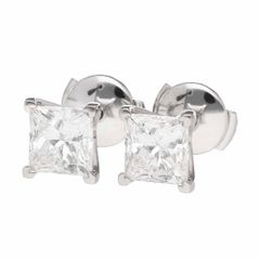 TIFFANY&Co. ティファニー スクエアカット ダイヤモンド(1.41ct F-VVS2/1.41ct F-VVS2)ピアス PT950 プラチナ GIA鑑定書【送料無料】【中古】23420702