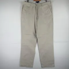古着 ポロバイラルフローレン Polo by Ralph Lauren チノパンツ チノパン ワンポイント スラックス 大きいサイズ ポロチノ w38 L34  ベージュ メンズ