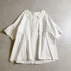 ★未使用タグ付/定価17,850円/EDIT.FOR LULU/バックボタン ギャザースリーブデザイン コットン シャツ ブラウス /エディットフォールルのサムネイル