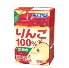 エルビー りんご100％  125ml紙パック×30本〔LB　えるびー　ミリパック　濃縮還元　アップルジュース　リンゴジュース　りんご　林檎　リンゴ　果汁100%ジュース〕