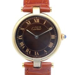 カルティエ マストヴェルメイユ 腕時計 時計 GP クオーツ メンズ 1年保証  CARTIER  中古 カルティエ