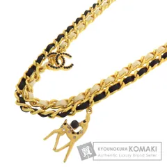 CHANEL シャネル 2連 ココマーク バンビ　ラインストーン ネックレス 金属製 レディース [中古]
