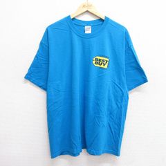 XL/古着 半袖 ビンテージ Tシャツ メンズ 00s BEST BUY コットン クルーネック 水色 25jun06 中古