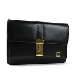 ダンヒル クラッチバッグ セカンドバッグ ダイヤルロック式 レザー ブラック