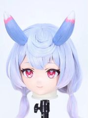 着ぐるみヘッド ウサギ耳 グレー 兎面 全頭ヘッド ケモノ マスク