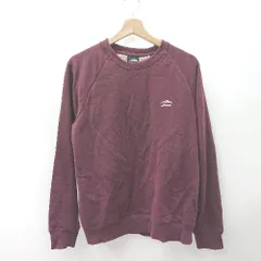 ◇ ⊇ OUT DOOR アウトドア 内側ボア　ワンポイント 長袖 丸首ボアトレーナー サイズM レッド系 メンズ E  【1506130013969】