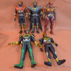 平成仮面ライダー ソフビ フィギュア ①装甲響鬼 ②龍騎サバイブ ③龍騎ナイトサバイブ ④アギト ⑤オーズ 5体まとめ売り mf216▲