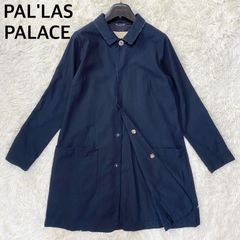 【PAL'LAS PALACE】パラスパレス　ロングシャツ長袖　　アウター　羽織り　ネイビー　インディゴ　貝ボタン　サイズ2(M相当)