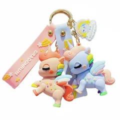 馬 ユニコーン キーチャーム キーホルダー キーリング キーチェーン バッグチャーム ストラップ アクセサリー 紛失予防 かわいい ジュエリー 可愛い 雑貨 鍵 車 レディース カップル 小物 ギフト プレゼント