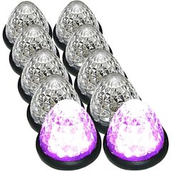 【迅速発送】Customize（カスタマイズ） トラック用 マーカーランプ サイド マーカー 16LED 24V用 標識 ランプ 汎用 10個 セット ブルー/イエロー/ブルー・レッド/イエロー・レッド・ホワイト・グリーン・ピンク 各色あり (ピンク)