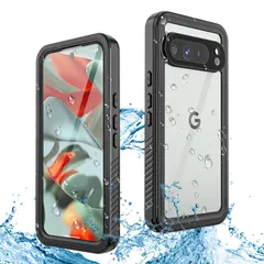 【数量限定】防水 耐衝撃 米軍MIL規格取得 ケース 軽量 360°全面保護 XL グーグル Pro ピクセル9プロ xl 9 ケース フェイスID認証 Pixel Qi充電対応 滑り止め Google 防雪 防塵 【Kawasina】 ブラック