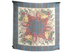 【お得なクーポン配布中!】 100% シルク 90s 日本製 ラルフローレン 総柄 シースルー 大判 スカーフ 正方形 プリント レディース オールド ポロ ストール 大きいサイズ