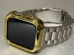 ゴールドシルバー　ステンレスベルト　アップルウォッチ メンズ レディース ultra 1/2/3  38mm 40mm 41mm 42mm 44mm 45mm 46mm  49mm カバー ケース Apple Watch バンド  調整器付