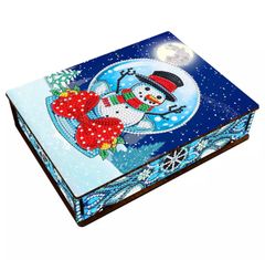 ダイヤモンドアートボックス　雪だるま