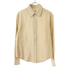 CELINE セリーヌ 20SS ストライプシルクシャツ 2C028100I ベージュ 37のサムネイル