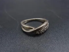 4℃ ヨンドシー SV925 ラインストーン リング 指輪 アクセサリー 約9号 レディース シルバー系 DH7079