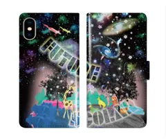 [iPhone11 Pro Max] iPhone15 ケース スカラー スマホケース 手帳型 iPhone16 ケース iPhone 16 15 14 13 SE 第3世代 第2世代 スマホカバー 全機種対応 手帳 ScoLar キリン フラワー 土星 宇宙