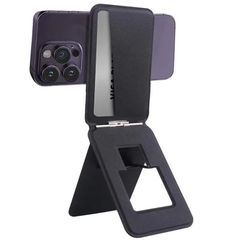 MagSafe 대응 접이식 스마트 폰 스탠드 카드 지갑 부착 iPhone 용 마그넷 흡착 휴대용 스탠드 트라이 포드 접이식 카드 수납 가죽 길이 블랙 그레이 퍼플 삼각대 머그 세이프 얇은 6.9mm 각도 조정 접는