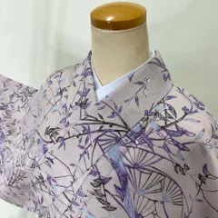 特価品 夏物 裄65.2cm 小粋 駒絽 小紋 正絹 ～158cm Kｓ972 特価品 夏物 裄65.2cm 小粋 駒絽 小紋 正絹 ～158cm Ks972