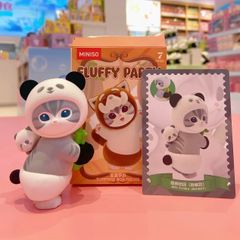 シークレット mofusand パンダ MINISO FLUFFYPARTY ランダムボックス フィギュア モフサンド 海外 限定 もふさんど 台湾 猫 にゃん